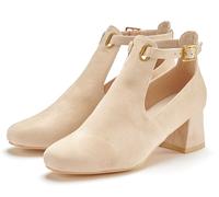 Stiefelette LASCANA, Damen, Gr. 40, beige, Obermaterial: 100% Textilmaterial. Decksohle: 100% Lederimitat. Futter: 100% Lederimitat. Laufsohle: 100% Synthetik, unifarben, Schuhe Stiefelette, Stiefel,