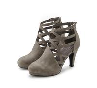 Stiefelette LASCANA, Damen, Gr. 42, grau, Obermaterial: 100% Lederimitat. Decksohle: 100% Lederimitat. Futter: 100% Lederimitat. Laufsohle: 100% Synthetik, unifarben, Schuhe Stiefelette, Stiefel, Boot