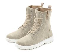Schnürstiefelette LASCANA Gr. 43, beige Damen Schuhe (56067746-43) beige