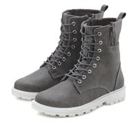 Schnürstiefelette LASCANA Gr. 44, grau Damen Schuhe (99948440-44) grau