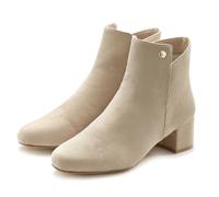 Stiefelette LASCANA "Herbststiefelette, Ankle Boots, Stiefel", Damen, Gr. 43, beige, Obermaterial: 100% Textilmaterial. Decksohle: 100% Lederimitat. Futter: 100% Textilmaterial. Laufsohle: 100% Synthe