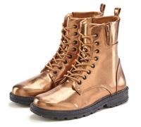 Stiefelette LASCANA "Herbststiefelette, Boots, Stiefel", Damen, Gr. 39, braun (bronzefarben), Obermaterial: 100% Lederimitat. Decksohle: 100% Textilmaterial. Futter: 100% Textilmaterial. Laufsohle: 10