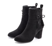 Stiefelette LASCANA "High-Heel-Stiefelette, Ankle Boots, Stiefel", Damen, Gr. 43, schwarz, Obermaterial: 100% Textilmaterial. Decksohle: 100% Lederimitat. Futter: 100% Textilmaterial. Laufsohle: 100%