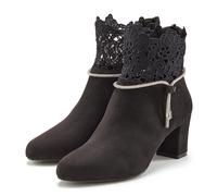 Stiefelette LASCANA "Stiefel, Boots", Damen, Gr. 36, schwarz, Obermaterial: 100% Textilmaterial. Decksohle: 100% Lederimitat. Futter: 100% Lederimitat. Laufsohle: 100% Synthetik, Glitzer, unifarben, B