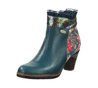 Stiefelette LAURA VITA "LAURA VITA Stiefelette Leder/Textil", Damen, Gr. 35, blau (mittelblau), Leder, Textil, Schuhe Stiefelette (45697606-35)