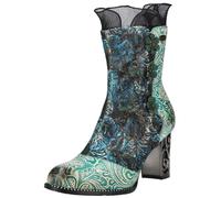 Stiefelette LAURA VITA "LAURA VITA Stiefelette Leder/Textil", Damen, Gr. 39, blau, Leder, Textil, Schuhe Stiefelette (63926921-39)