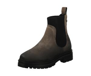 Stiefelette LAZAMANI "Lazamani Stiefelette Leder/Textil", Damen, Gr. 38, fango, Leder, Textil, Schuhe Stiefelette (21243353-38) fango