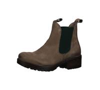 Lazamani Stiefelette Nubukleder/Textil Beige/Grün