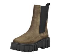 Chelseaboots MARC O'POLO "mit leichter Plateausohle", Damen, Gr. 40, grün (schwarz mossy olive), Obermaterial: 100% Leder (Rind), unifarben, Schuhe, Topseller (12041603-40) schwarz mossy olive