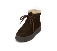 Stiefelette MARC O'POLO "mit flauschigem Warmfutter", Damen, Gr. 38, schwarz earth, Obermaterial: 100% Leder (Rind), unifarben, Schuhe (42100460-38) schwarz earth