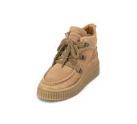 Stiefelette MARC O'POLO "mit markanter Rillen-Plateausohle", Damen, Gr. 36, beige, Obermaterial: 100% Leder (Rind), unifarben, Schuhe Stiefelette (36976622-36) beige