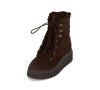 Stiefelette MARC O'POLO "mit markanter Rillen-Plateausohle", Damen, Gr. 41, braun (burnt coffee), Obermaterial: 100% Leder, unifarben, Schuhe Stiefelette (61315037-41) burnt coffee