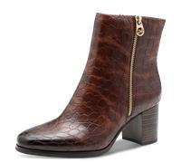 Stiefelette MARCO TOZZI BY GMK, Damen, Gr. 37, dunkelbraun, Lederimitat, Reptilienprägung, used, Schuhe, Blockabsatz, Businessstiefelette mit Feel Me-Ausstattung (98735259-37) dunkelbraun