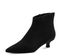Stiefelette MARCO TOZZI, Damen, Gr. 39, schwarz, Textil, Veloursleder, aufgeraut, Schuhe Stiefelette, Ankle Boots, Stiefelette mit unterstelltem Trichterabsatz (70964802-39) schwarz