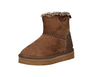 Stiefelette MUSTANG SHOES "Mustang Shoes Stiefelette Lederimitat/Textil", Damen, Gr. 38, braun, Lederimitat, Textil, Schuhe Stiefelette (53260211-38) braun