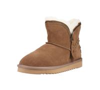 Stiefelette MUSTANG SHOES "Mustang Shoes Stiefelette Veloursleder", Damen, Gr. 40, mud, Veloursleder, Schuhe Stiefelette (96757913-40) mud
