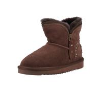 Stiefelette MUSTANG SHOES "Mustang Shoes Stiefelette Veloursleder", Damen, Gr. 42, mokka, Veloursleder, Schuhe Stiefelette (72415105-42) mokka