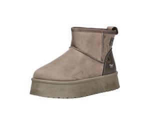 Stiefelette MUSTANG SHOES "Mustang Shoes Stiefelette Veloursleder/Textil", Damen, Gr. 37, lava, Textil, Veloursleder, Schuhe Stiefelette (34027756-37) lava