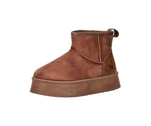 Stiefelette MUSTANG SHOES "Mustang Shoes Stiefelette Veloursleder/Textil", Damen, Gr. 41, braun, Textil, Veloursleder, Schuhe Stiefelette (82827852-41) braun