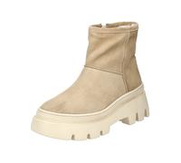 Stiefelette PAUL GREEN "Paul Green Stiefelette Veloursleder", Damen, Gr. 38,5, beige, Veloursleder, Schuhe Stiefelette (98399902-38,5)