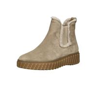 Stiefelette PAUL GREEN "Paul Green Stiefelette Veloursleder/Textil", Damen, Gr. 38,5, grau, braun, Textil, Veloursleder, Schuhe Stiefelette (33705444-38,5) grau, braun