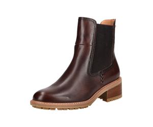 Stiefelette PIKOLINOS "PIKOLINOS Stiefelette Leder/Textil", Damen, Gr. 41, braun (dunkelbraun), Leder, Textil, Schuhe Stiefelette (70727135-41) dunkelbraun