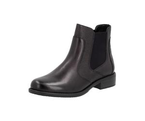 Stiefelette REMONTE "Remonte Stiefelette Leder/Textil", Damen, Gr. 39, schwarz (dunkelbraun, schwarz), Leder, Textil, Schuhe Stiefelette (78049052-39) dunkelbraun, schwarz
