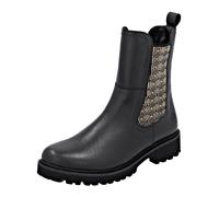 Stiefelette REMONTE "Remonte Stiefelette Leder/Textil", Damen, Gr. 40, schwarz (schwarz, gold), Leder, Textil, Schuhe Stiefelette (69755811-40) schwarz, gold