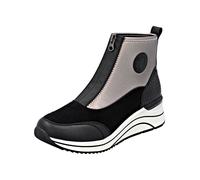 Remonte Damen Low-Top Sneaker D0700, Frauen Halbschuhe,lose Einlage,wasserabweisend,remonteTEX,Freizeit,sportlich,straßenschuhe,schwarz Kombi (03),42 EU