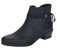 Stiefelette RIEKER, Damen, Gr. 36, schwarz, Lederimitat, Schuhe Stiefelette Ankleboots, Blockabsatz, Ankleboots mit Zierbändern (14674000-36) schwarz