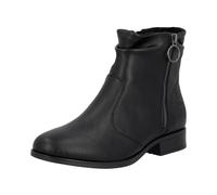 Rieker Stiefelette 77041 Damen Lederimitat schwarz Blockabsatz Innenreißverschluss Gr.36