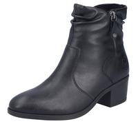 Stiefelette RIEKER, Damen, Gr. 37, schwarz, Lederimitat, unifarben, Schuhe Stiefelette, Boots, Klassik-Stiefelette, Blockabsatz, mit slouchy Schaft (45160148-37) schwarz