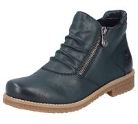 Stiefelette RIEKER, Damen, Gr. 39, grün (dunkelgrün), Lederimitat, unifarben, Schuhe Stiefelette, Schlupfboots, Ankleboots mit beidseitigem Reißverschluss (47088847-39) dunkelgrün