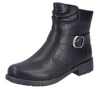 Stiefelette RIEKER, Damen, Gr. 39, schwarz, Lederimitat, unifarben, Basic, Schuhe, Boots, Blockabsatz, mit Innenreißverschluss, Topseller (99259110-39) schwarz