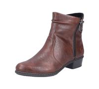 Stiefelette RIEKER, Damen, Gr. 40, braun, Lederimitat, used, Schuhe Stiefelette, Boots, Blockabsatz, mit praktischem Innen-Reißverschluss (34892808-40) braun