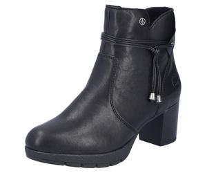 Stiefelette RIEKER, Damen, Gr. 40, schwarz, Lederimitat, unifarben, Schuhe Stiefelette, Businessstiefelette, Blockabsatz, Boots in schmler Form (38529654-40) schwarz