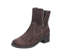 Stiefelette RIEKER "Rieker Stiefelette Veloursleder", Damen, Gr. 43, Textil, nougat, Veloursleder, Schuhe Stiefelette (57642741-43) nougat