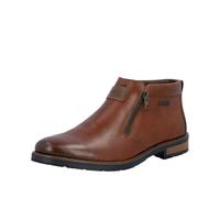 Stiefelette RIEKER, Herren, Gr. 40, braun, Glattleder, Schuhe Stiefelette, Reißverschluss-Stiefelette mit riekerTEX Ausstattung, schmale Form (19179409-40) braun