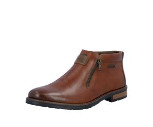 Stiefelette RIEKER, Herren, Gr. 40, braun, Glattleder, Schuhe Stiefelette, Reißverschluss-Stiefelette mit riekerTEX Ausstattung, schmale Form (19179409-40) braun