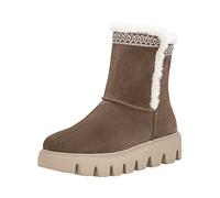 Stiefelette RIEKER "Rieker Stiefelette Leder", Damen, Gr. 41, braun (dunkelbraun), Leder, Schuhe Stiefelette (94867954-41) dunkelbraun