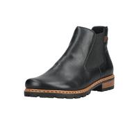 Stiefelette RIEKER "Rieker Stiefelette Lederimitat/Textil", Damen, Gr. 42, schwarz (schwarz, braun), Lederimitat, Textil, Schuhe Stiefelette (88899948-42) schwarz, braun