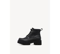 Schnürstiefelette TAMARIS, Damen, Gr. 38, Synthetik Textil, schwarz, Lederimitat, Basic, Schuhe Schnürstiefelette, Blockabsatz, Plateau, Schnürstiefelette mit Ösen und Durchzügen (66468524-38) schwarz