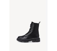 Tamaris Damen Stiefelette Leder Blockabsatz Wechselfußbett Schwarz Größe 39