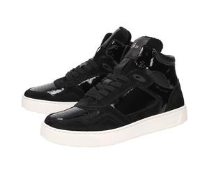 Stiefelette SIOUX "Maites sneaker 002", Damen, Gr. 42 (UK 8), schwarz, Obermaterial: 40% Kalbsveloursleder CAVL. 30% Kalbslackleder CAPA. 30% Lammnappaleder LANA. 100% Gummi rubber., Schuhe Stiefelett