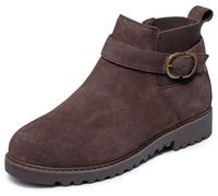 Stiefelette SKECHERS "ARCH FIT MARLIE-FLIRTY VIBES", Damen, Gr. 37, Textil, dunkelbraun, Veloursleder, Schuhe Stiefelette, Boots mit Relaxed Fit-Ausstattung (55272826-37) dunkelbraun