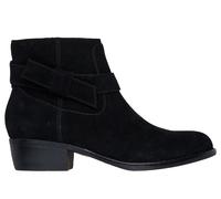 Stiefelette SKECHERS "TEXAS-WESTERNVILLE", Damen, Gr. 41, Textil, schwarz, Veloursleder, Schuhe Stiefelette, Westernstiefelette, Cowboystiefelette mit Blockabsatz (52151220-41) schwarz