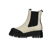 Stiefelette STEVE MADDEN "STEVE MADDEN Stiefelette Leder", Damen, Gr. 37, weiß, schwarz, Leder, Schuhe Stiefelette (86179626-37) weiß, schwarz