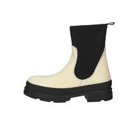 Stiefelette STEVE MADDEN "STEVE MADDEN Stiefelette Leder/Textil", Damen, Gr. 36, weiß, schwarz, Leder, Textil, Schuhe Stiefelette (82476919-36) weiß, schwarz
