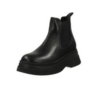 Stiefelette STEVE MADDEN "STEVE MADDEN Stiefelette Leder/Textil", Damen, Gr. 41, schwarz (schwarz, schwarz), Leder, Textil, Schuhe Stiefelette (54826051-41) schwarz, schwarz