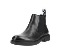 Stiefelette STEVE MADDEN "STEVE MADDEN Stiefelette Leder/Textil", Herren, Gr. 44, schwarz (schwarz, schwarz), Leder, Textil, Schuhe Stiefelette (46629014-44) schwarz, schwarz